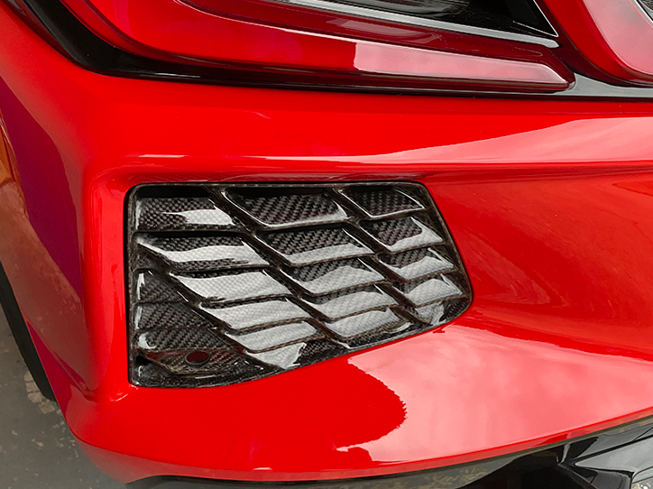 2020-2025 C8 Corvette Carbon Fiber Rear Fascia Side Air Vents Set